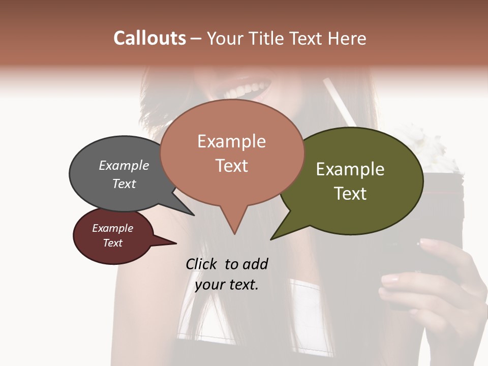 Dessert Woman Raspberry PowerPoint Template