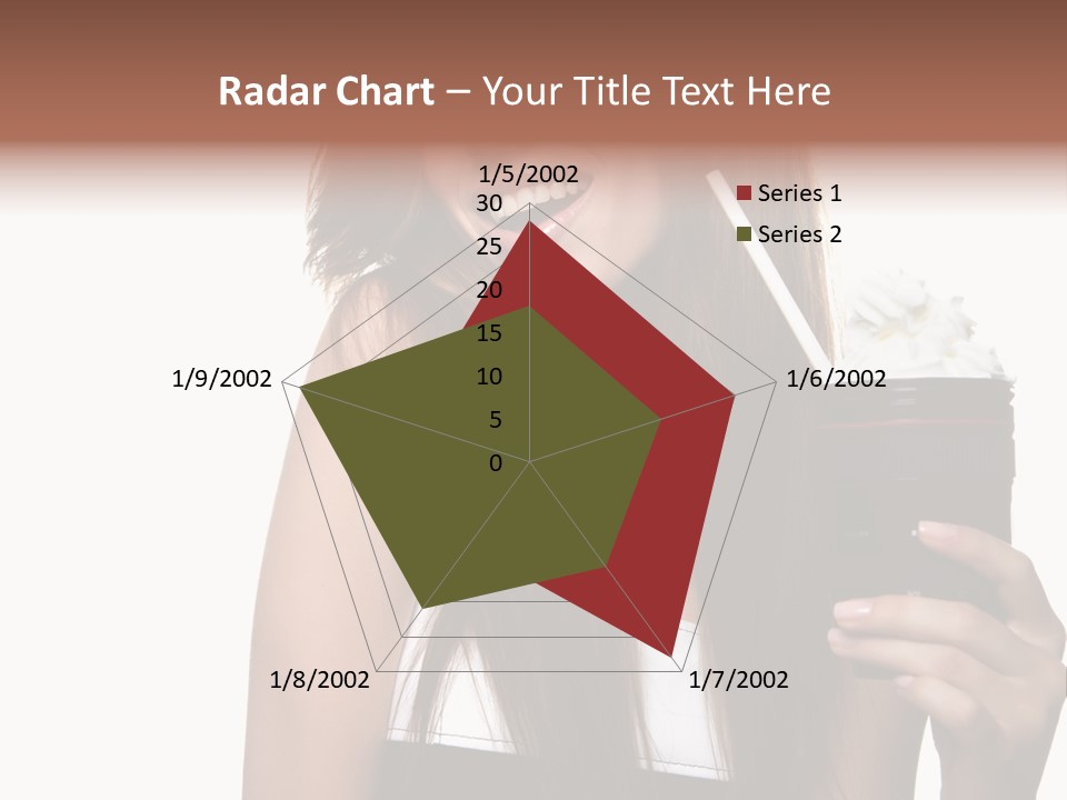 Dessert Woman Raspberry PowerPoint Template