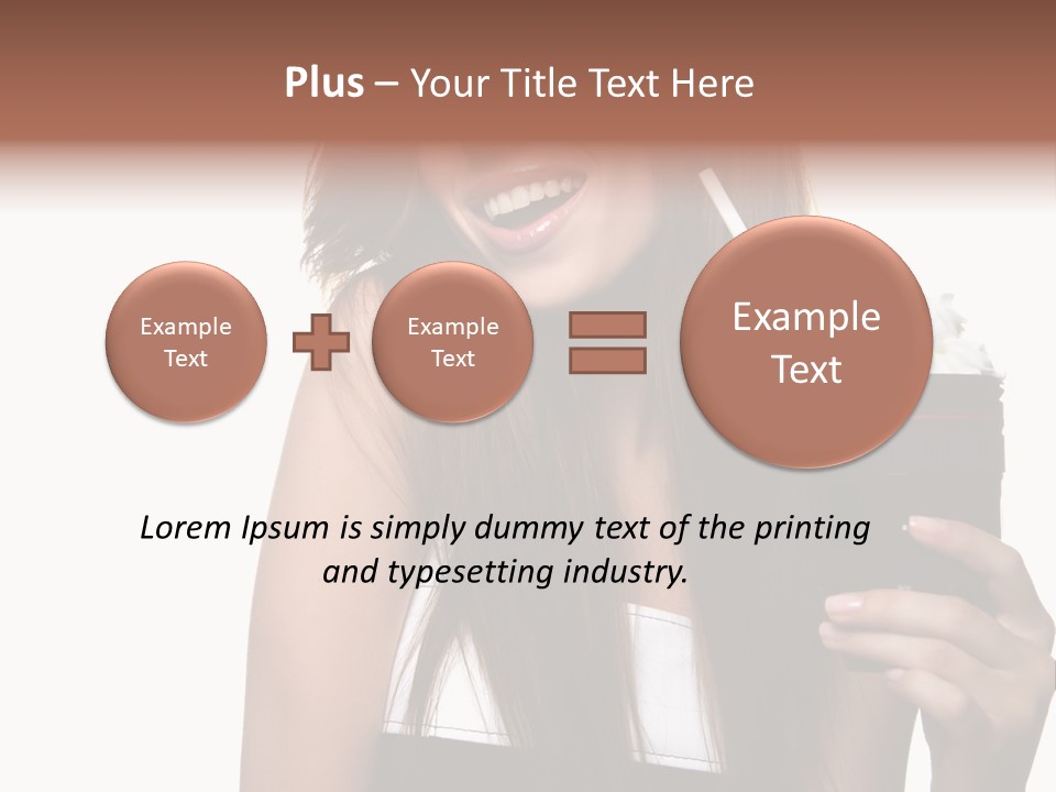 Dessert Woman Raspberry PowerPoint Template