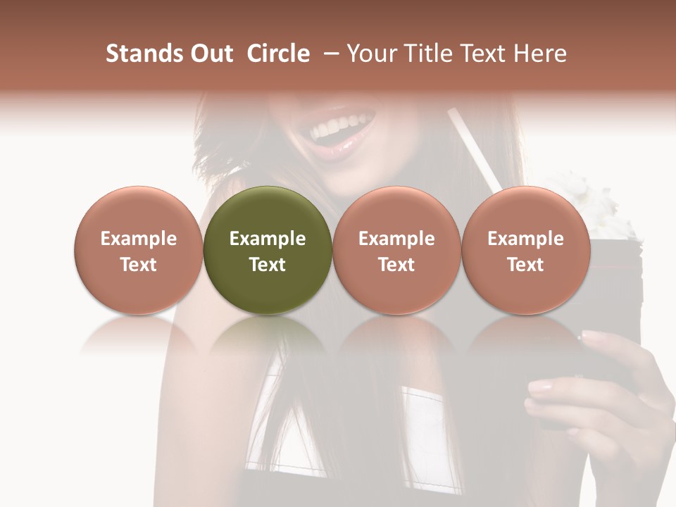 Dessert Woman Raspberry PowerPoint Template