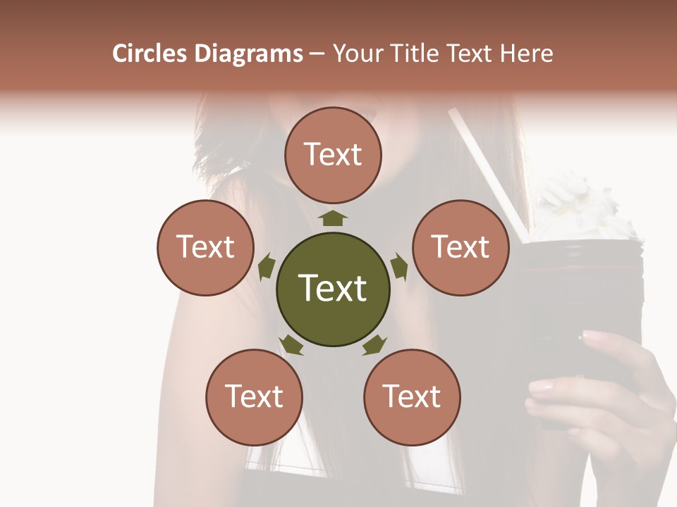 Dessert Woman Raspberry PowerPoint Template