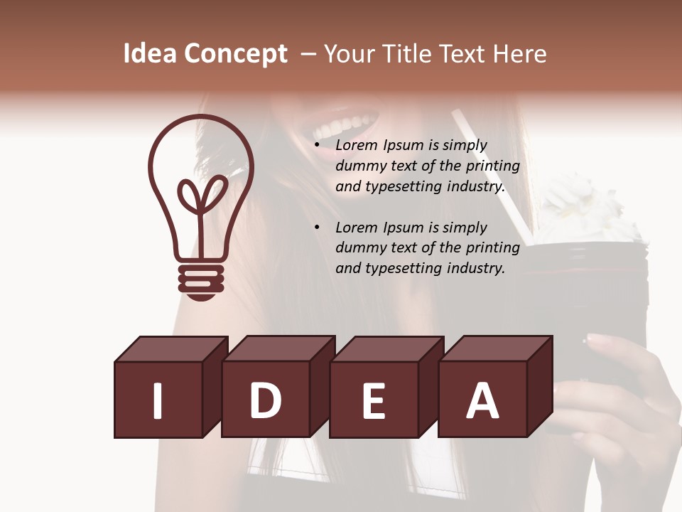 Dessert Woman Raspberry PowerPoint Template