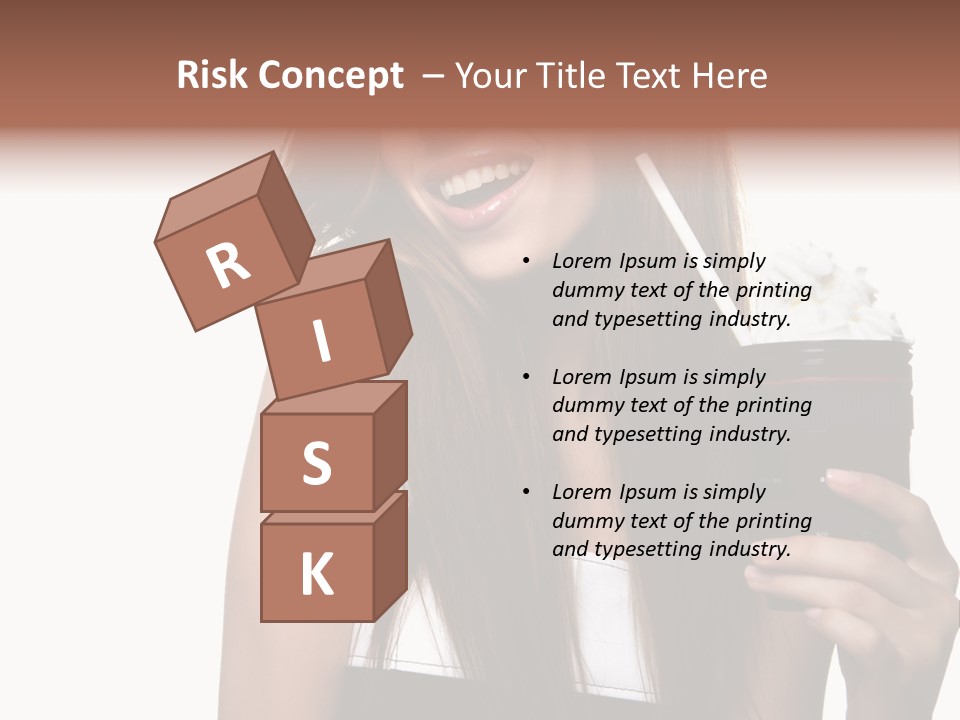 Dessert Woman Raspberry PowerPoint Template