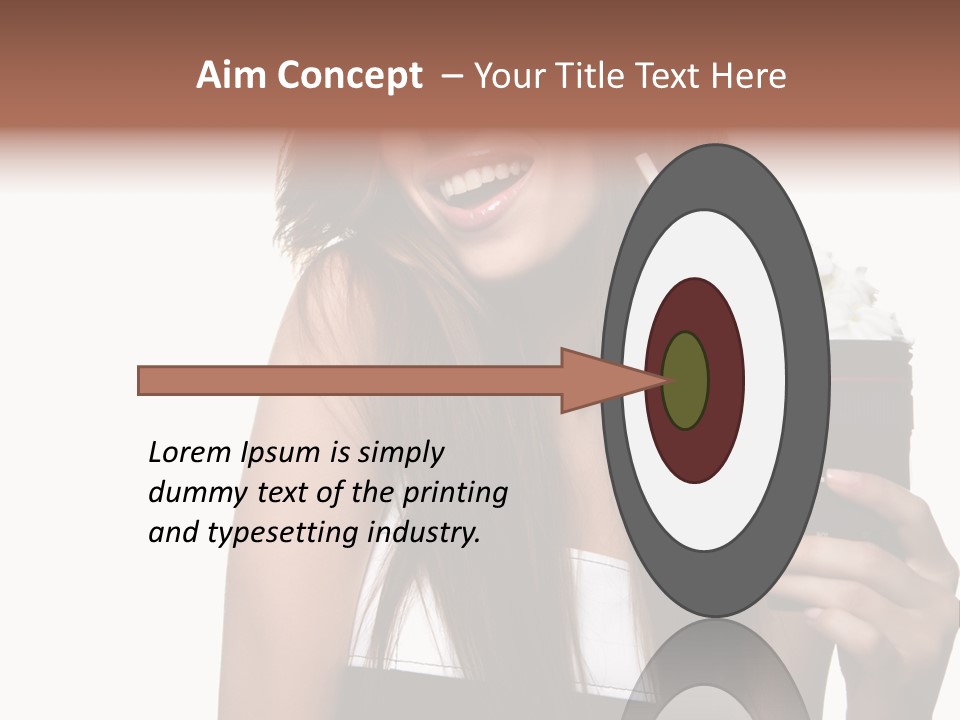 Dessert Woman Raspberry PowerPoint Template