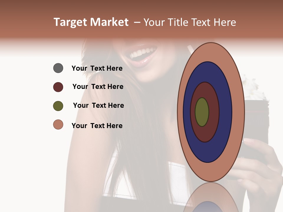 Dessert Woman Raspberry PowerPoint Template