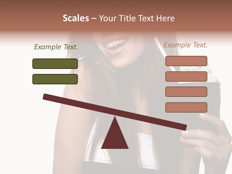 Dessert Woman Raspberry PowerPoint Template