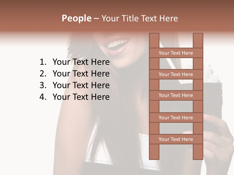 Dessert Woman Raspberry PowerPoint Template