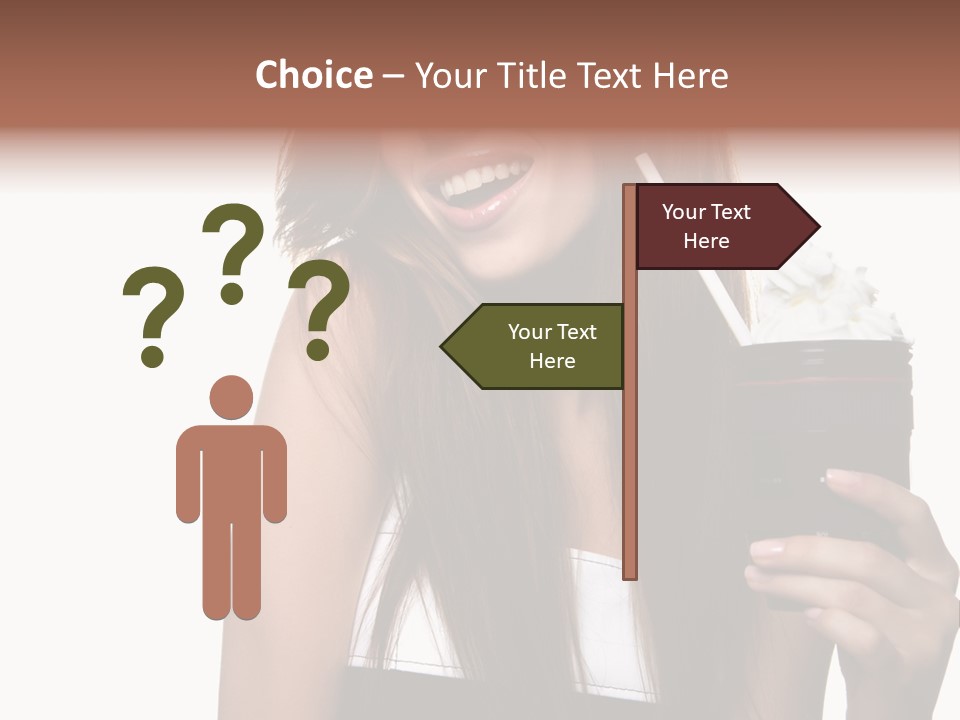 Dessert Woman Raspberry PowerPoint Template