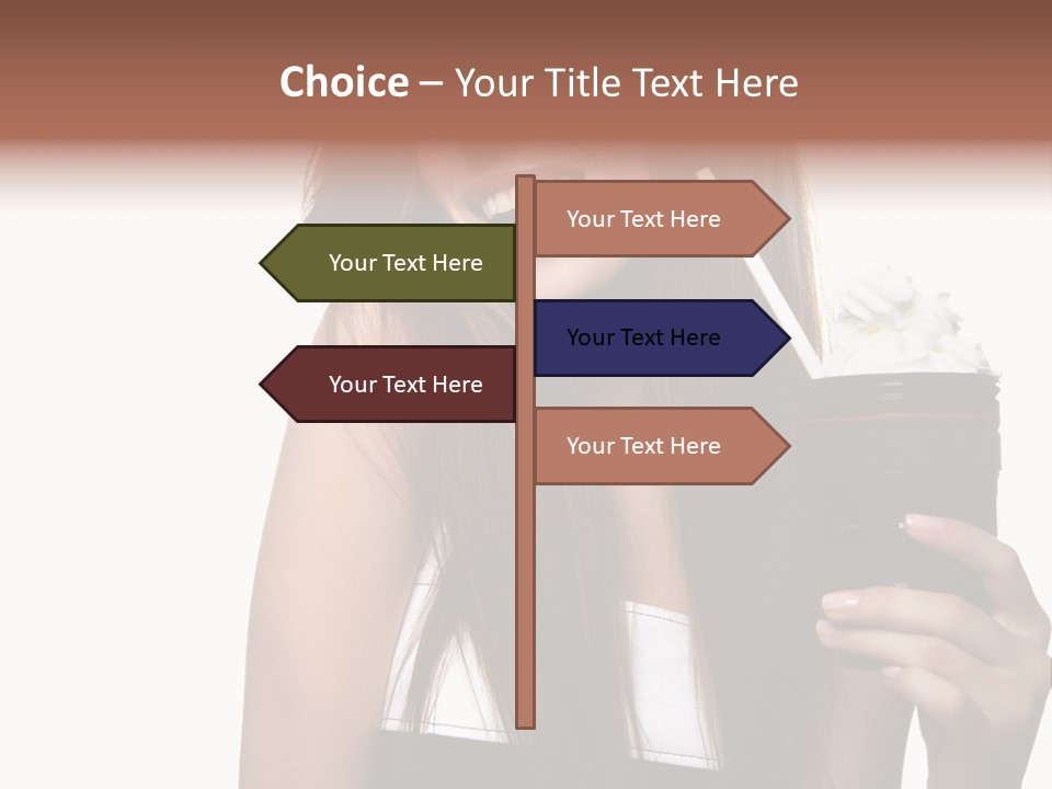 Dessert Woman Raspberry PowerPoint Template