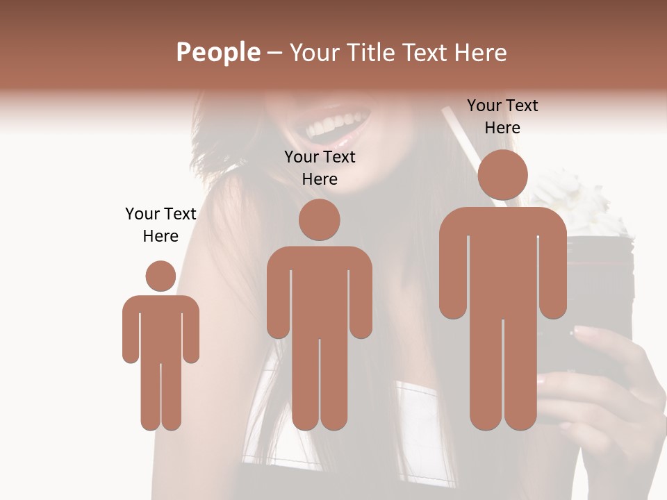 Dessert Woman Raspberry PowerPoint Template