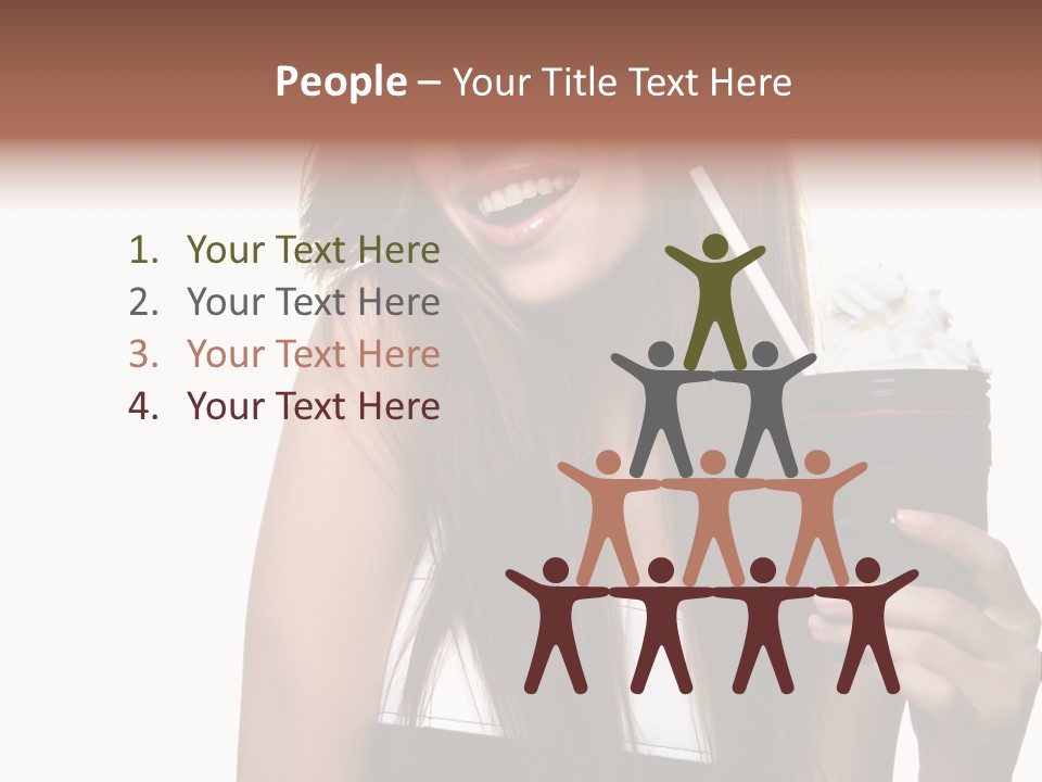 Dessert Woman Raspberry PowerPoint Template