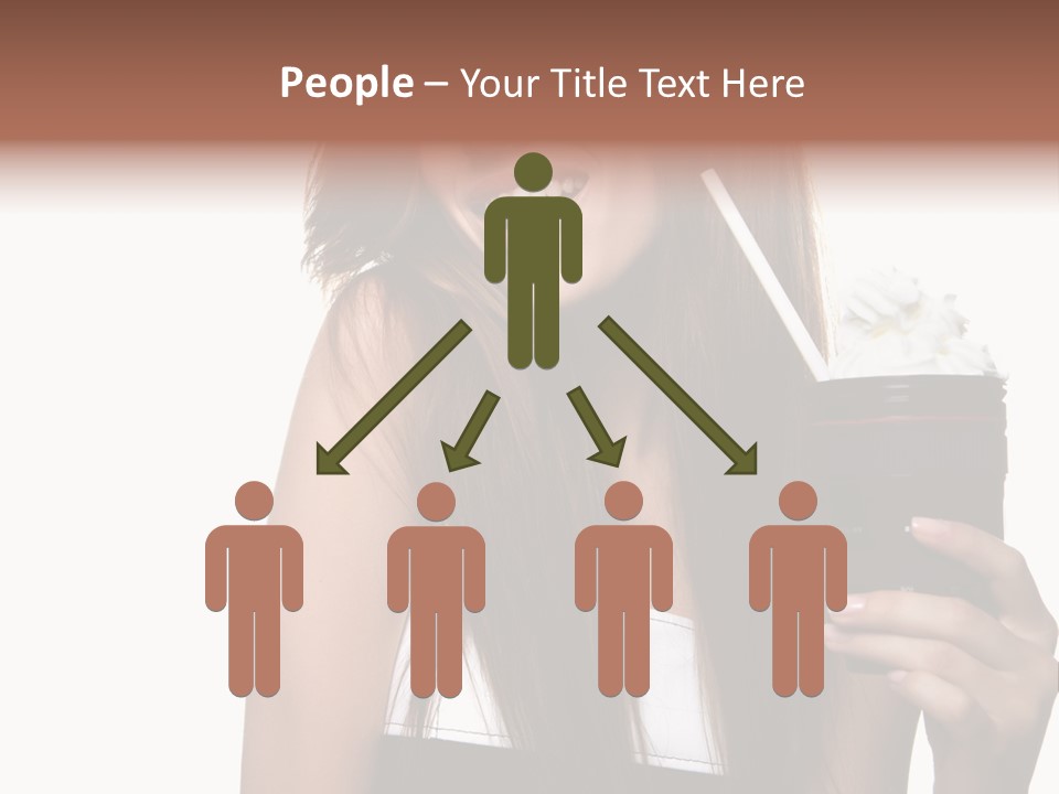 Dessert Woman Raspberry PowerPoint Template