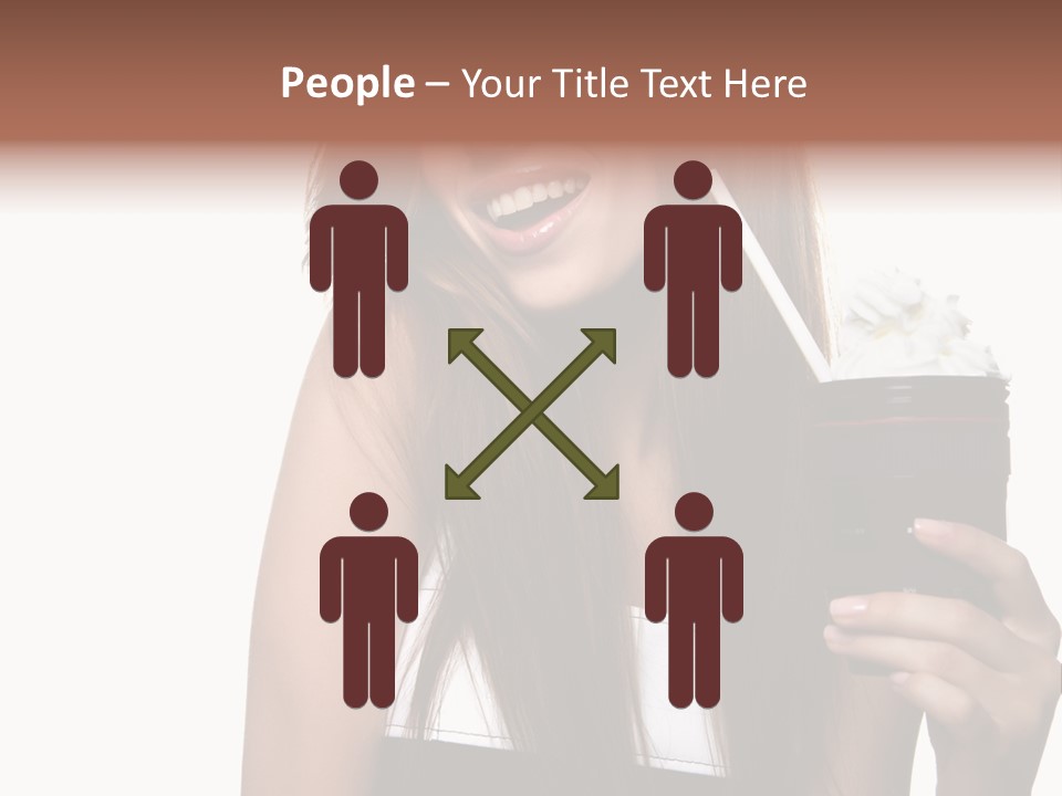 Dessert Woman Raspberry PowerPoint Template