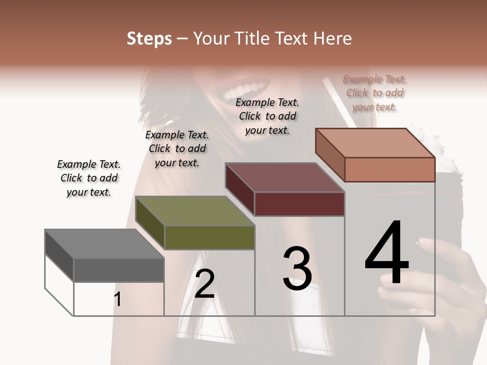 Dessert Woman Raspberry PowerPoint Template