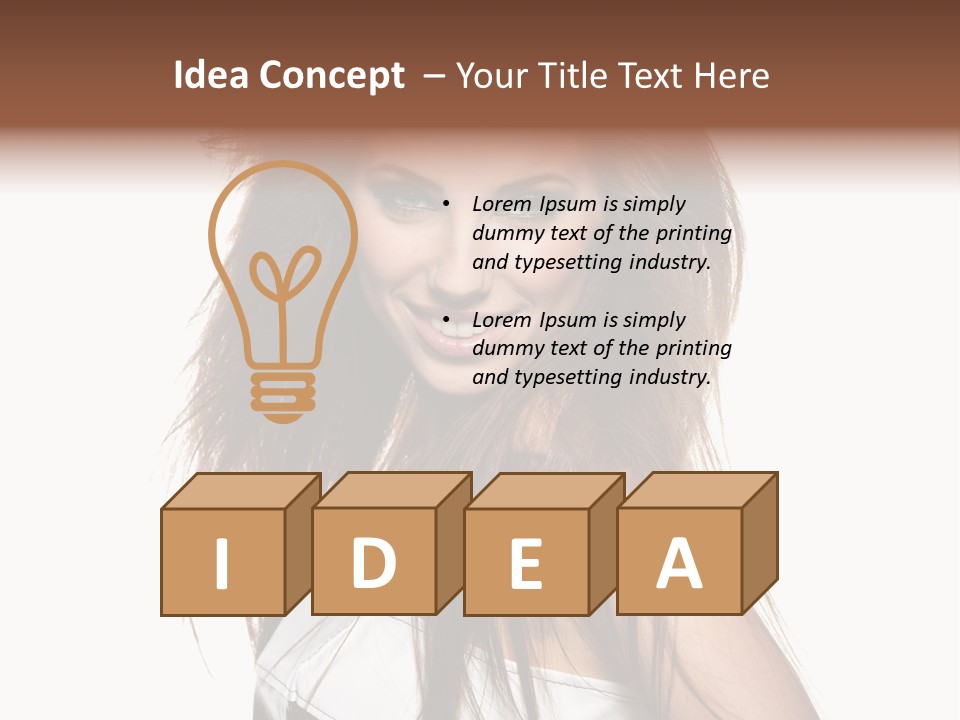 Beauty Female Portrait PowerPoint Template