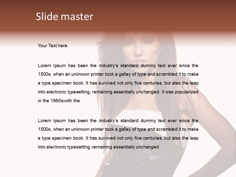 Brunette Lovely Young PowerPoint Template