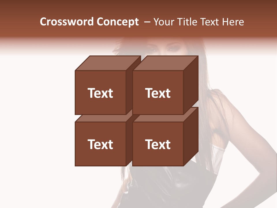 Brunette Lovely Young PowerPoint Template