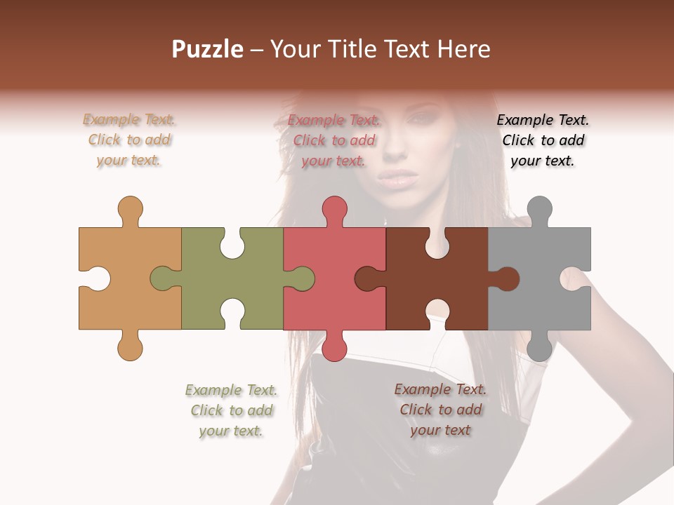 Brunette Lovely Young PowerPoint Template