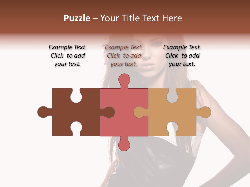 Brunette Lovely Young PowerPoint Template