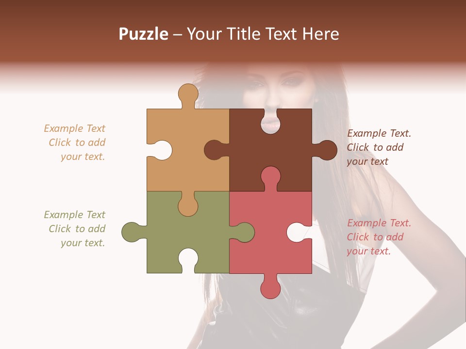 Brunette Lovely Young PowerPoint Template