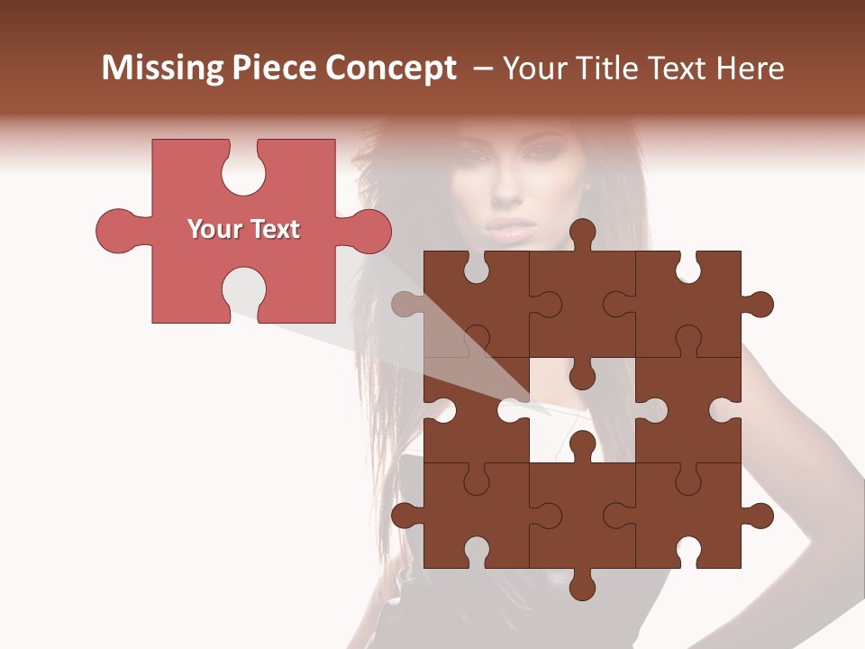 Brunette Lovely Young PowerPoint Template