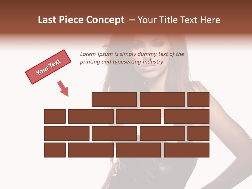 Brunette Lovely Young PowerPoint Template