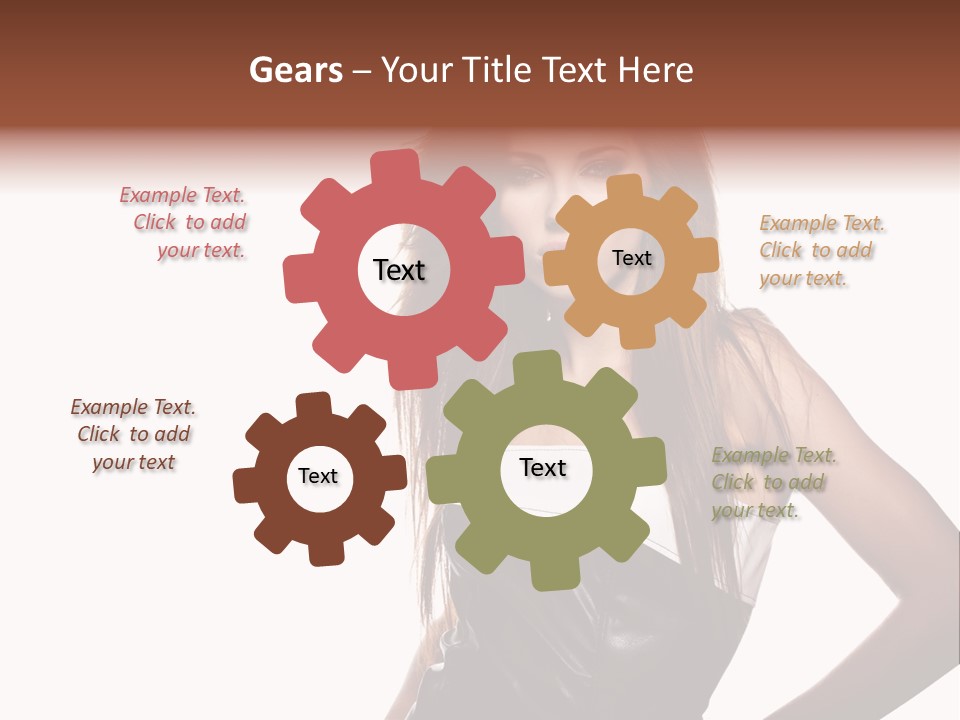 Brunette Lovely Young PowerPoint Template