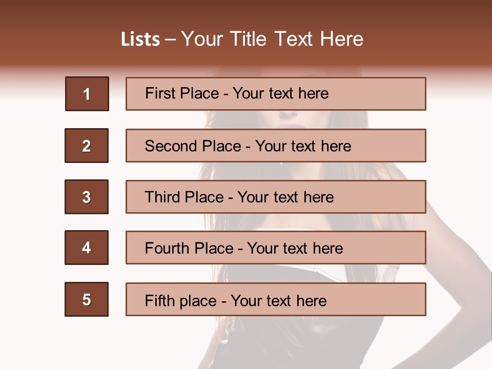 Brunette Lovely Young PowerPoint Template