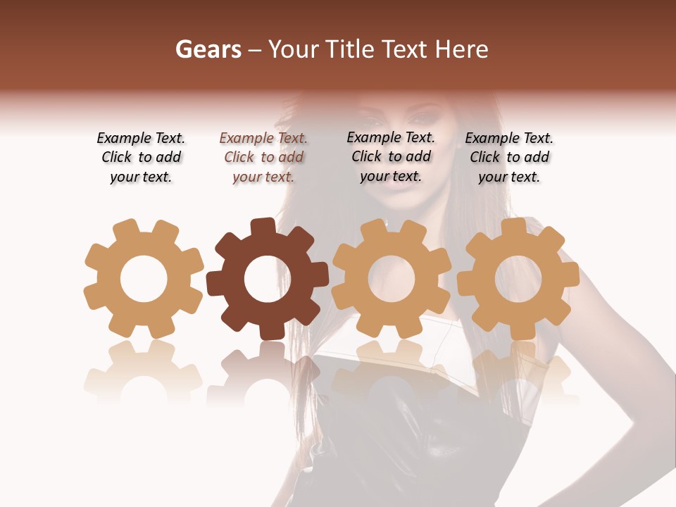 Brunette Lovely Young PowerPoint Template