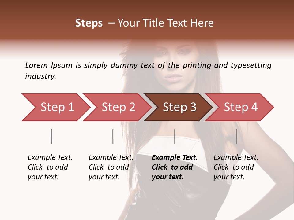 Brunette Lovely Young PowerPoint Template