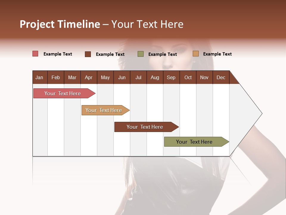 Brunette Lovely Young PowerPoint Template