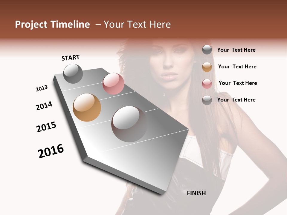 Brunette Lovely Young PowerPoint Template