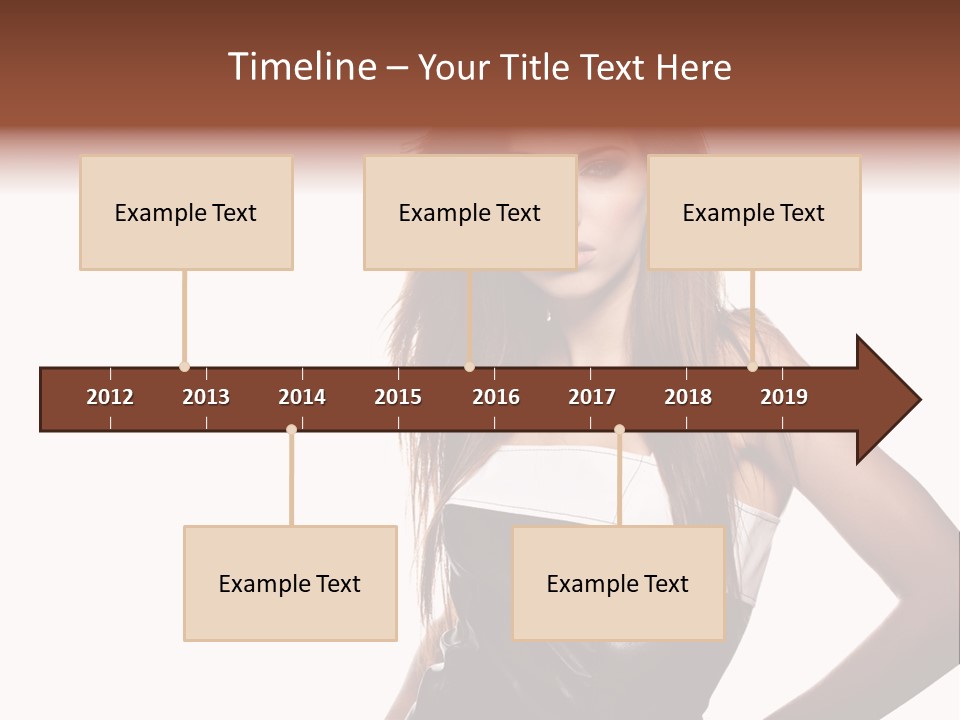 Brunette Lovely Young PowerPoint Template