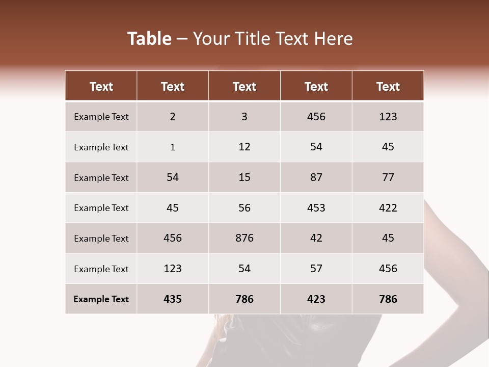 Brunette Lovely Young PowerPoint Template