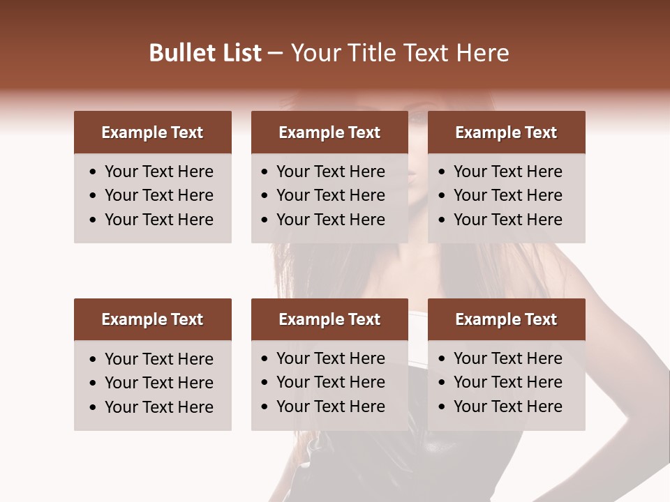 Brunette Lovely Young PowerPoint Template