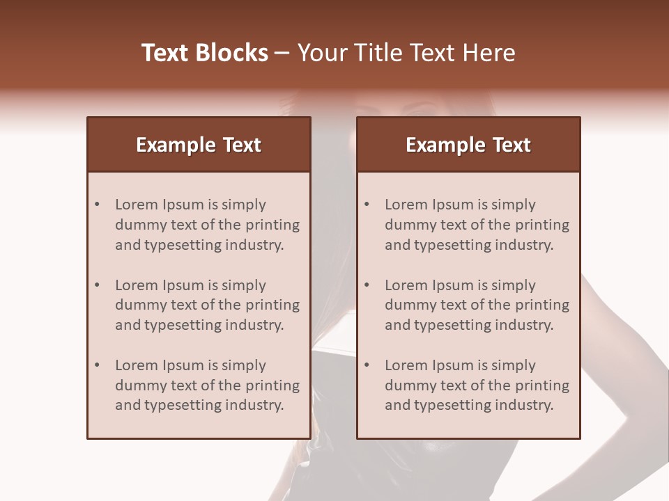 Brunette Lovely Young PowerPoint Template