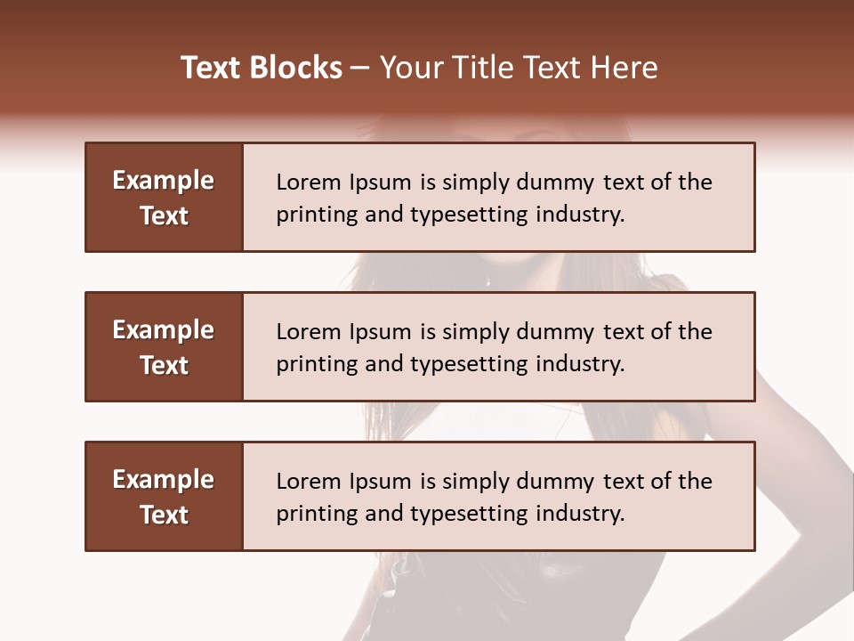 Brunette Lovely Young PowerPoint Template