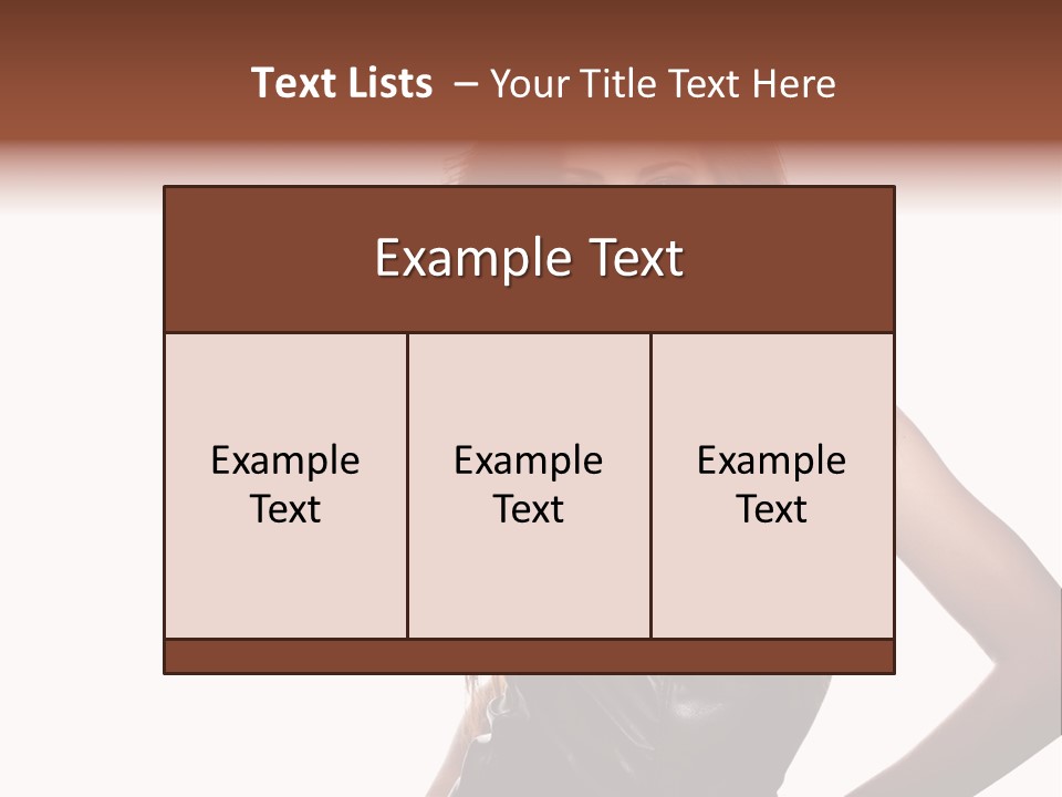 Brunette Lovely Young PowerPoint Template