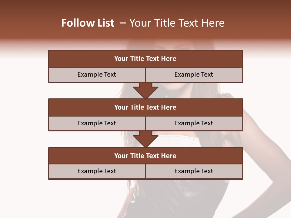 Brunette Lovely Young PowerPoint Template