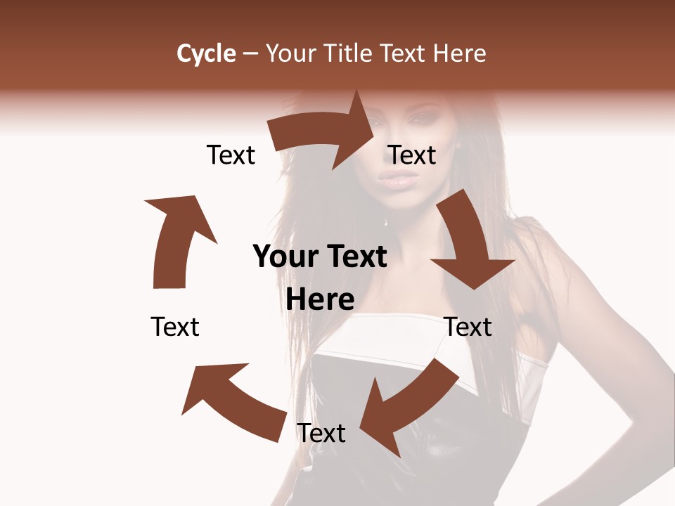 Brunette Lovely Young PowerPoint Template