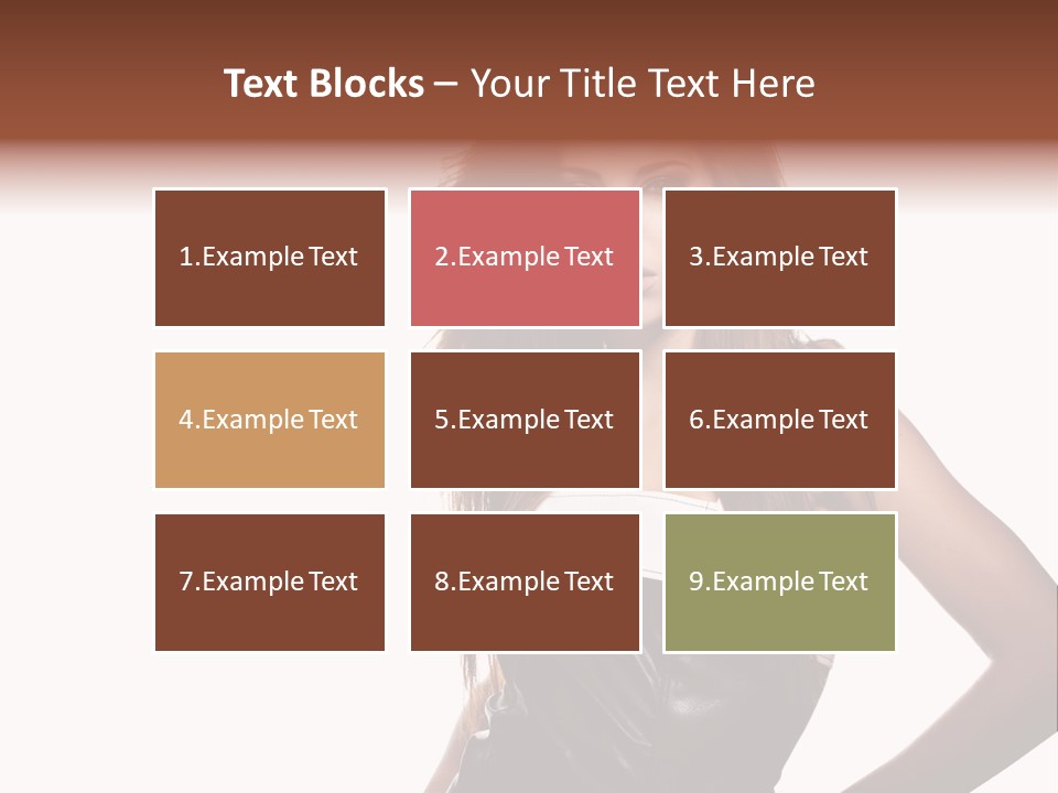 Brunette Lovely Young PowerPoint Template