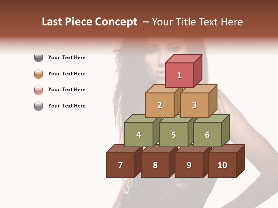 Brunette Lovely Young PowerPoint Template