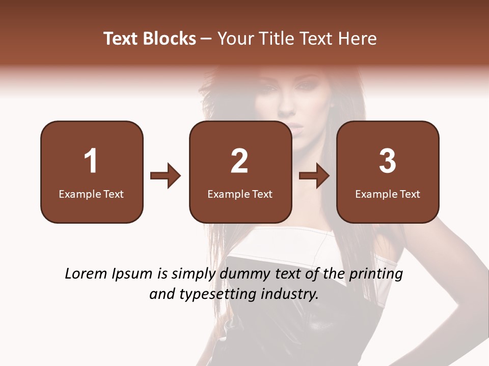 Brunette Lovely Young PowerPoint Template