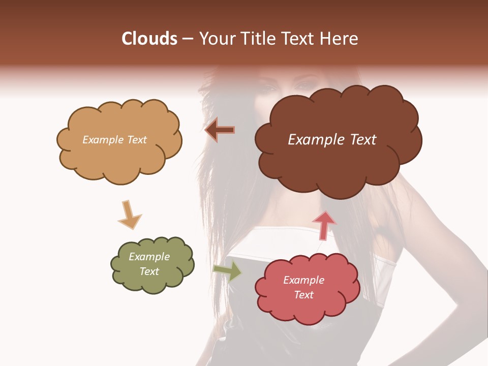 Brunette Lovely Young PowerPoint Template