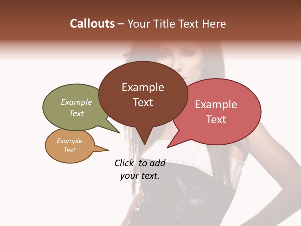 Brunette Lovely Young PowerPoint Template