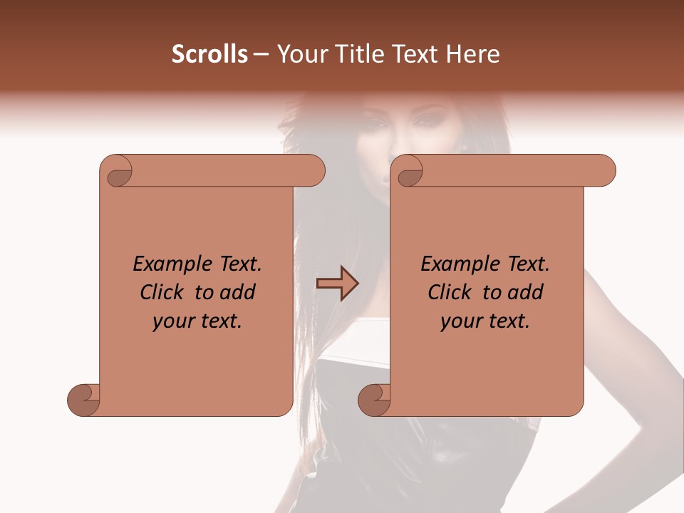 Brunette Lovely Young PowerPoint Template