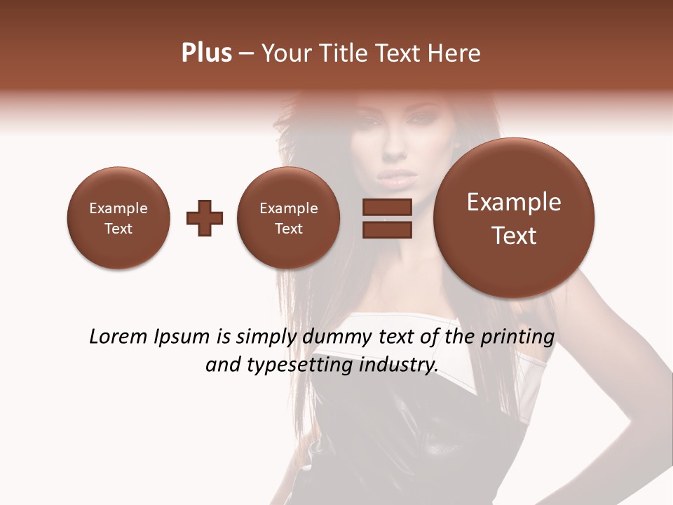 Brunette Lovely Young PowerPoint Template