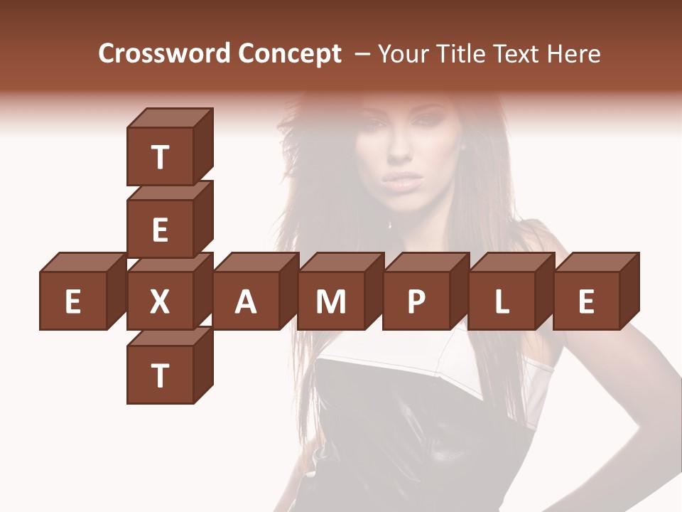 Brunette Lovely Young PowerPoint Template