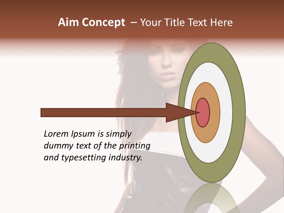 Brunette Lovely Young PowerPoint Template