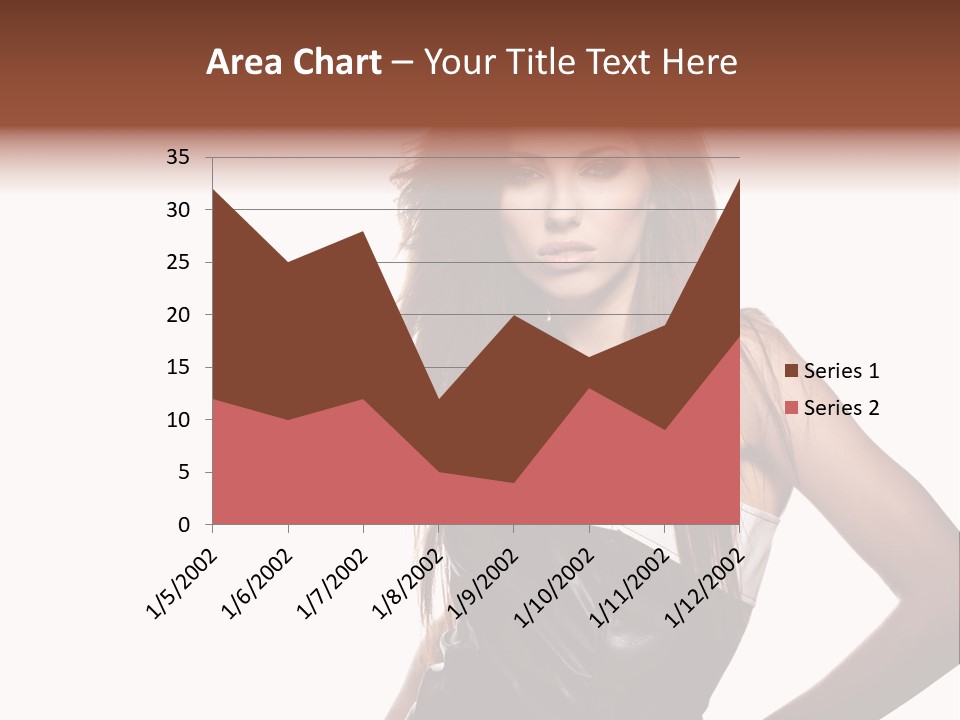 Brunette Lovely Young PowerPoint Template